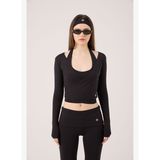 Bağlamalı Crop Kesim Ellen Bolero Siyah