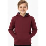 BAGLAN Erkek Çocuk Bordo Kapüşonlu Cepli 3 İplik Sweatshirt BGL-ST05002
