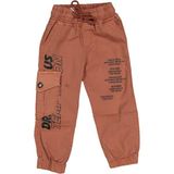 Baglan Erkek Çocuk Paça ve Beli Lastikli Baskılı Pantolon BGL-ST03620 - 10 Yaş - Turuncu