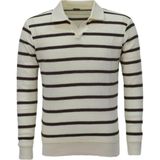 Baglan Erkek Spor Çizgili Mevsimlik Triko Polo Yaka Kazak BGL-ST03931 - Vizon