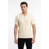 Baglan Erkek Spor Polo Yaka Triko Tişört BGL-ST05371 - Ekru - XL