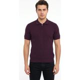 Baglan Erkek Spor Polo Yaka Triko Tişört BGL-ST05371 - Mürdüm