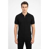Baglan Erkek Spor Polo Yaka Triko Tişört BGL-ST05371 - Siyah - M