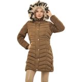 Baglan Kadın Büyük Beden Kapüşonlu Spor Mont M5302 BGL-ST03221 - 4XL - Vizon
