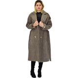 Baglan Kadın Uzun Kaşe Kaban BGL-ST04119 - M - Vizon