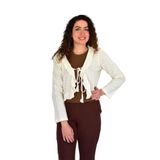 BAGLAN Kadın Yazlık Otantik File Bağcıklı Hırka BGL-ST04247