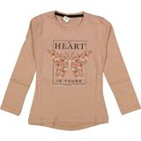 Baglan Kız Çocuk Mevsimlik Taşlı Kelebekli Sweatshirt BGL-ST03656 - Bej - 7 Yaş