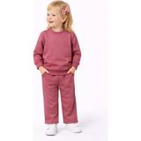 Baglan Kız Çocuk Taşlı Sweatshirt Pantolon Takım BGL-ST05273 - Fuşya - 4 Yaş