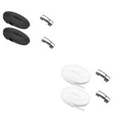 Bağlanmayan Bağcık,Parlak Paslanmaz Metal, Manyetikli, 100 cm Elastik, Tak-bırak Akıllı Ayakkabı Bağcığı (1ÇİFT SİYAH+1 ÇİFT BEYAZ)