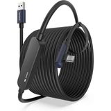 Bağlantı Kablosu 26 Ft Sinyal Güçlendiricili Meta/Oculus Quest 3, Quest2/Pro/Pico4 Aksesuarları Ve Pc/Steamvr İle Uyumlu, Yüksek Hızlı Veri Aktarımı, Vr Kulaklık İçin Usb 3.0 - Usb C Kablosu