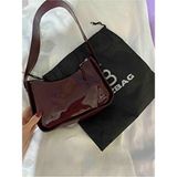 bag&more Bordo Rugan Kadın Kroko Desenli Baget Çanta Omuz Çanta Kol Çanta Kadın Çanta