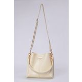 bag&more Kadın Krem Çanta,Fular saplı Çanta, Saplı Omuz Çantası, Çanta El Çanta