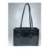 bag&more Kadın Siyah Kroko Trend Çanta,Uzun saplı Çanta,Saplı Omuz Çantası Çanta El Çanta