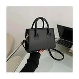 bag&more Kadın Siyah Trend Kare Çanta,Basit Mini Crossbody Çanta,Minimalist Saplı Omuz Çantası Çanta El Çanta