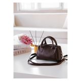 bag&more Koyu Kahverengi Suni Deri Tek Bölmeli Fermuarlı Ayarlanabilir Askılı El Kolve Omuz Çantası