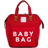 Bagmori Baby Bag Baskılı Kırmızı Cepli Anne Bebek Bakım Sırt Çantası
