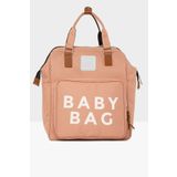 Bagmori M000005163 Pudra Baby Bag Baskılı Cepli Anne Bebek Bakım Sırt Çantası