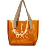 Bagmori Vizon Beach Bag Baskılı Şeffaf Plaj Çantası - En:43 Cm Boy:34 Cm Genislik:12 Cm