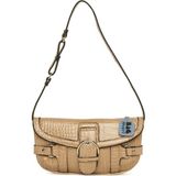 Bagmori Vizon Kemerli Aksesuarlı Parlak Kroko Çanta - En:25 Cm Boy:13 Cm Genislik:3 Cm