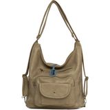 Bagmori Vizon Yumuşak Dokulu Büyük Tek Cep Kapaklı Askılı ve Sırt Salaş Çanta - En:33 Cm Boy:33 Cm Genislik:12 Cm