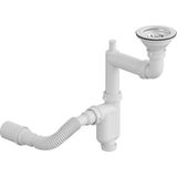 Bagno Comfort Yer Kazandıran Taşma Deliksiz Mutfak Eviye Sifonu – Kolay Temizlenir, Ayarlanabili