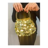 BAGS Pullu abiye gold çanta