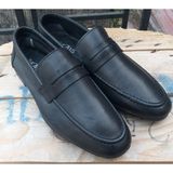 Bags Shoes 15002 Tzeus Siyah Erkek Deri Klasik Loafer Ayakkabı