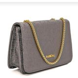 Bags Shoes Armine ARM-317 Kadın Gold Zincirli Abiye Çanta - STD - Platin