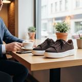 Bags Shoes Bagsshoes 2501 Footcap 38/47 Erkek Hakiki Deri Yüksek Taban Premium Sneaker Ayakkabı - Kahverengi Süet