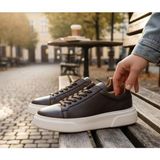 Bags Shoes Bagsshoes 2501 Footcap 38/47 Erkek Hakiki Deri Yüksek Taban Premium Sneaker Ayakkabı - Kahverengi
