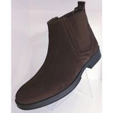 Bags Shoes Bagsshoes Int2023k-017 Erkek Hakiki Süet Deri Chelsea Bot - Kahverengi