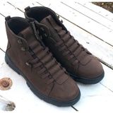 Bags Shoes Bulldozer 220009 Erkek Hakiki Nubuk Deri Casual Bot - Kahverengi - Nubuk