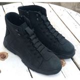 Bags Shoes Bulldozer 220009 Erkek Hakiki Nubuk Deri Casual Bot - Siyah Nubuk