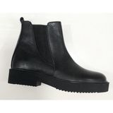 Bags Shoes Bulldozer 230612 Kadın Günlük Hakiki Deri Comfort Taban Chelsea Bot - Siyah