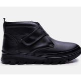 Bags Shoes Bulldozer 230706 Kadın Hakiki Deri Cırtlı Anatomik Comfort Bot - Siyah