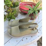 Bags Shoes Bulldozer 231528 Kadın Hakiki Deri Fuspetli Anatomik Comfort Taban Sandalet - Yeşil