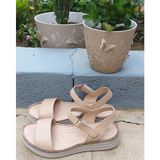 Bags Shoes Bulldozer 231825 Bej Kadın Sandalet