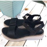 Bags Shoes Bulldozer 231825 Kadın Hakiki Deri Anatomik Taban Tekbant Günlük Comfort Sandalet - Siyah