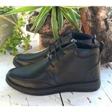 Bags Shoes Bulldozer 240816 Kadın Hakiki Deri Anatomik Ultra Comfort Esnek Taban Bot - Siyah