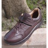 Bags Shoes Forelli 49901-H Trieste 40/45 Erkek Hakiki Deri Anatomik Ultra Comfort Taban Geniş Rahat Kalıp Günlük Cırtlı Ayakkabı - Kahverengi