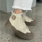 Bags Shoes Guja 24K311-4 Kadın Kaymaz Taban Spor Rugan Bot - Vizon Rugan