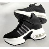 Bags Shoes Guja 24Y300-11 Kadın Gizli Dolgulu Yüksek Taban Sneaker Spor Ayakkabı - Siyah