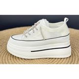 Bags Shoes Guja 24Y345-10 Kadın Yüksek İthal Taban Sneaker Spor Ayakkabı - Beyaz