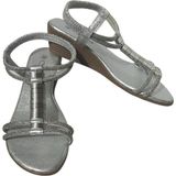 Bags Shoes Guja 25Y145-1 Kadın Taşlı Dolgu Taban Sandalet - Platin