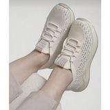 Bags Shoes Guja 25Y388 Taşlı Yüksek Taban Kadın Sneaker Spor Ayakkabı - Bej