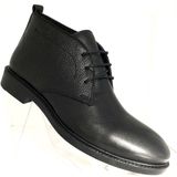 Bags Shoes INT2023K-016 Siyah Erkek Deri Bağlı Klasik Bot
