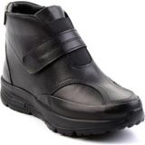 Bags Shoes Kuum K1431224 Kadın Hakiki Deri Ultra Hafif Anatomik Comfort Taban Cırtlı Günlük Bot - Siyah