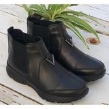 Bags Shoes Kuum K1431231 Kadın Hakiki Deri Ultra Hafif Anatomik Comfort Taban Günlük Bot - Siyah