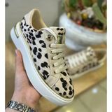 Bags Shoes Kuum London K732513 Leopar Desenli Sneaker Spor Ayakkabı - Bej