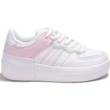 Bags Shoes Lumberjack Freya Kadın Günlük Yüksek Taban Sneaker Spor Ayakkabı - Beyaz - Pembe